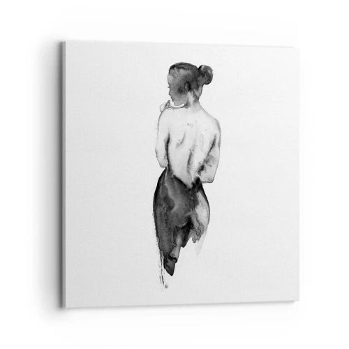 Lærredstryk - Billede på lærred - Med hende forsvinder verden - 70x70 cm