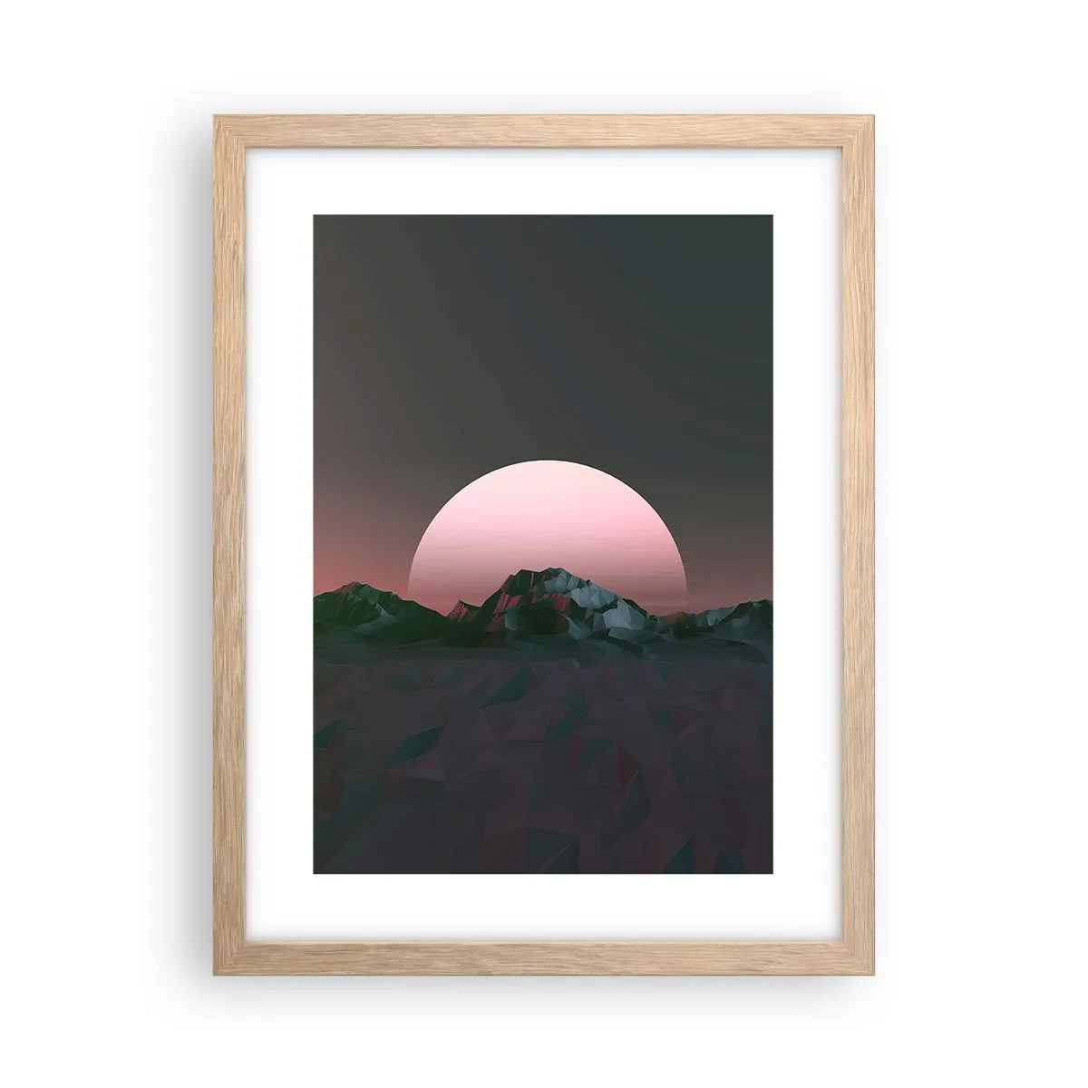 Plakat i ramme af lyst egetræ - I en nabogalakse - 30x40 cm