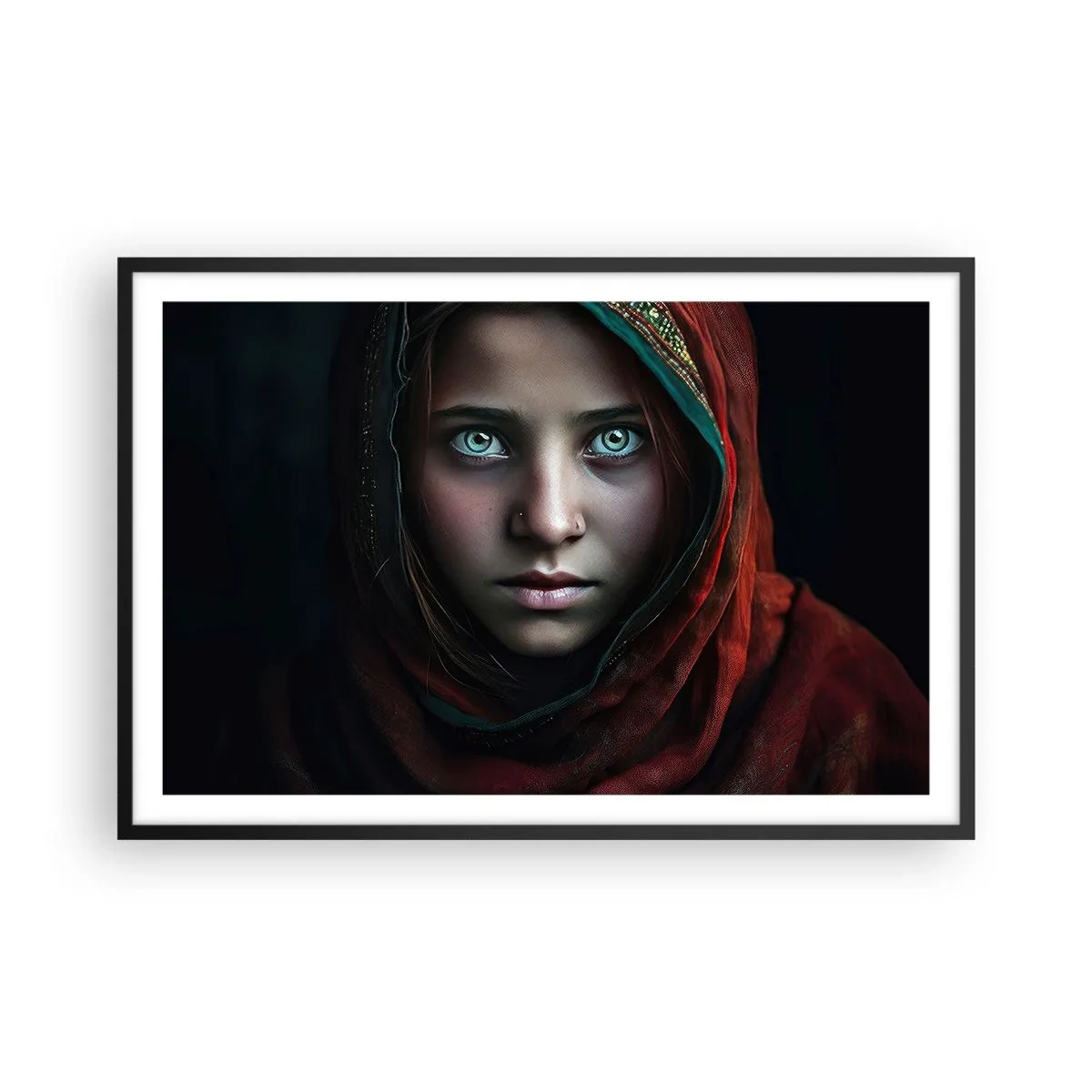 Plakat i sort ramme - Østens prinsesse - 91x61 cm