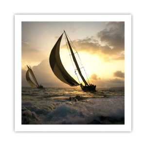 Plakat - I medvind og modvind - 60x60 cm