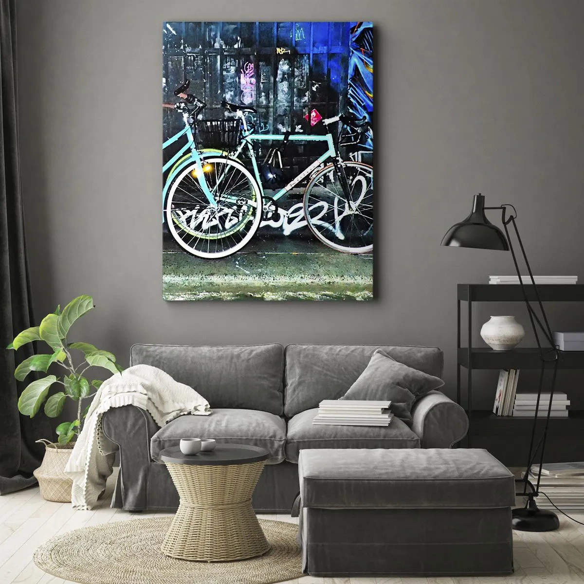 Lærredstryk - Billede på lærred - Byen skriger - 50x70 cm