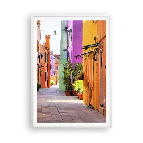 Plakat i hvid ramme - Regnbue gyde - 70x100 cm