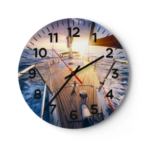 Vægur, Uret - Løber på bølgerne - 40x40 cm