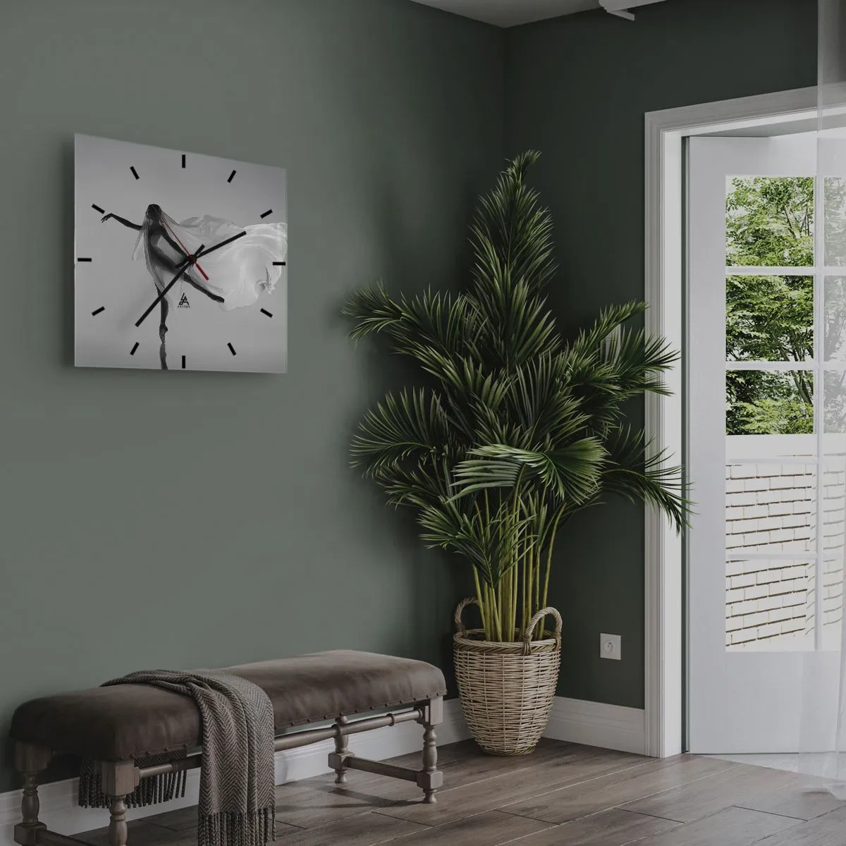 Vægur, Uret - Lethed og ynde - 30x30 cm