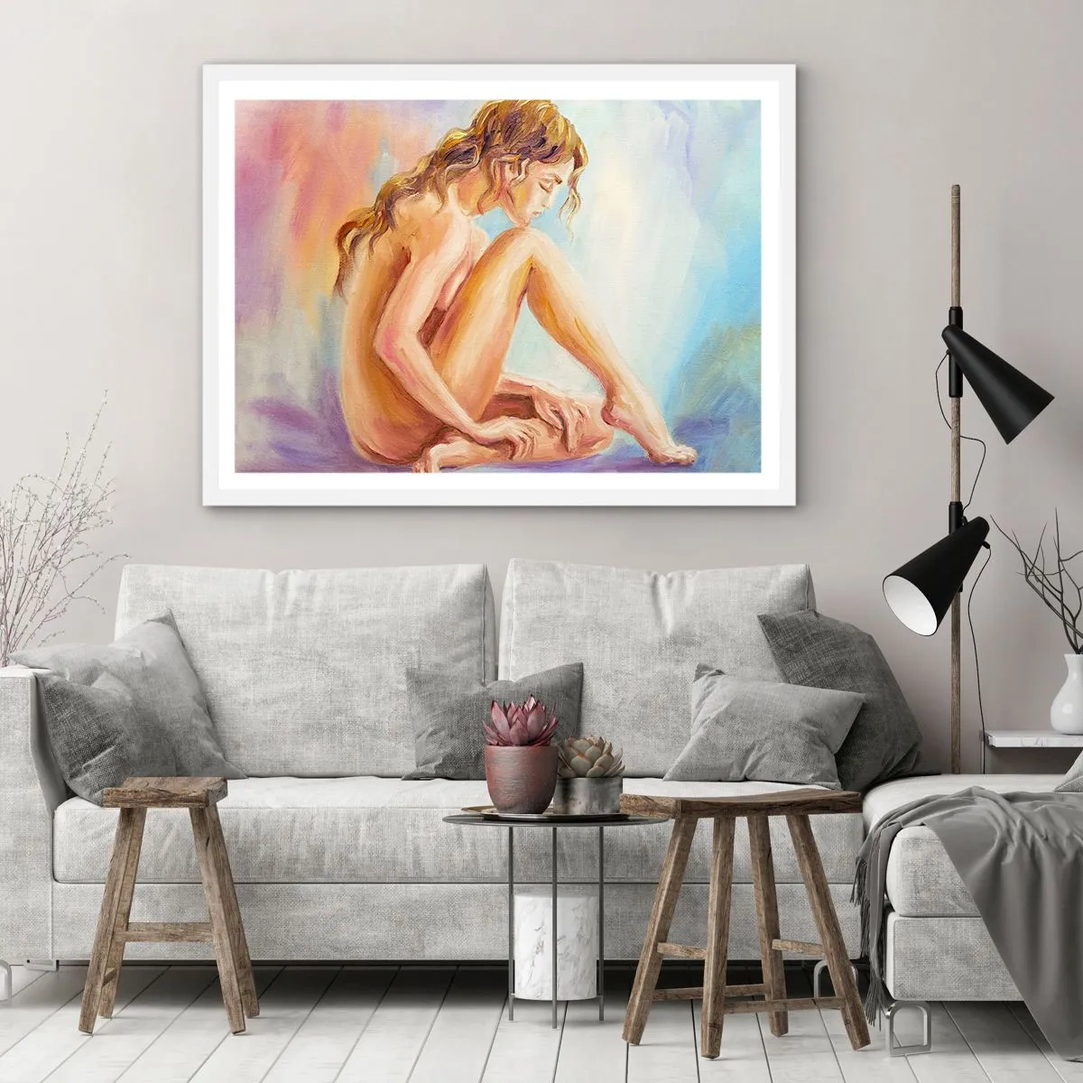 Plakat i hvid ramme - Ungdomens handling - 100x70 cm