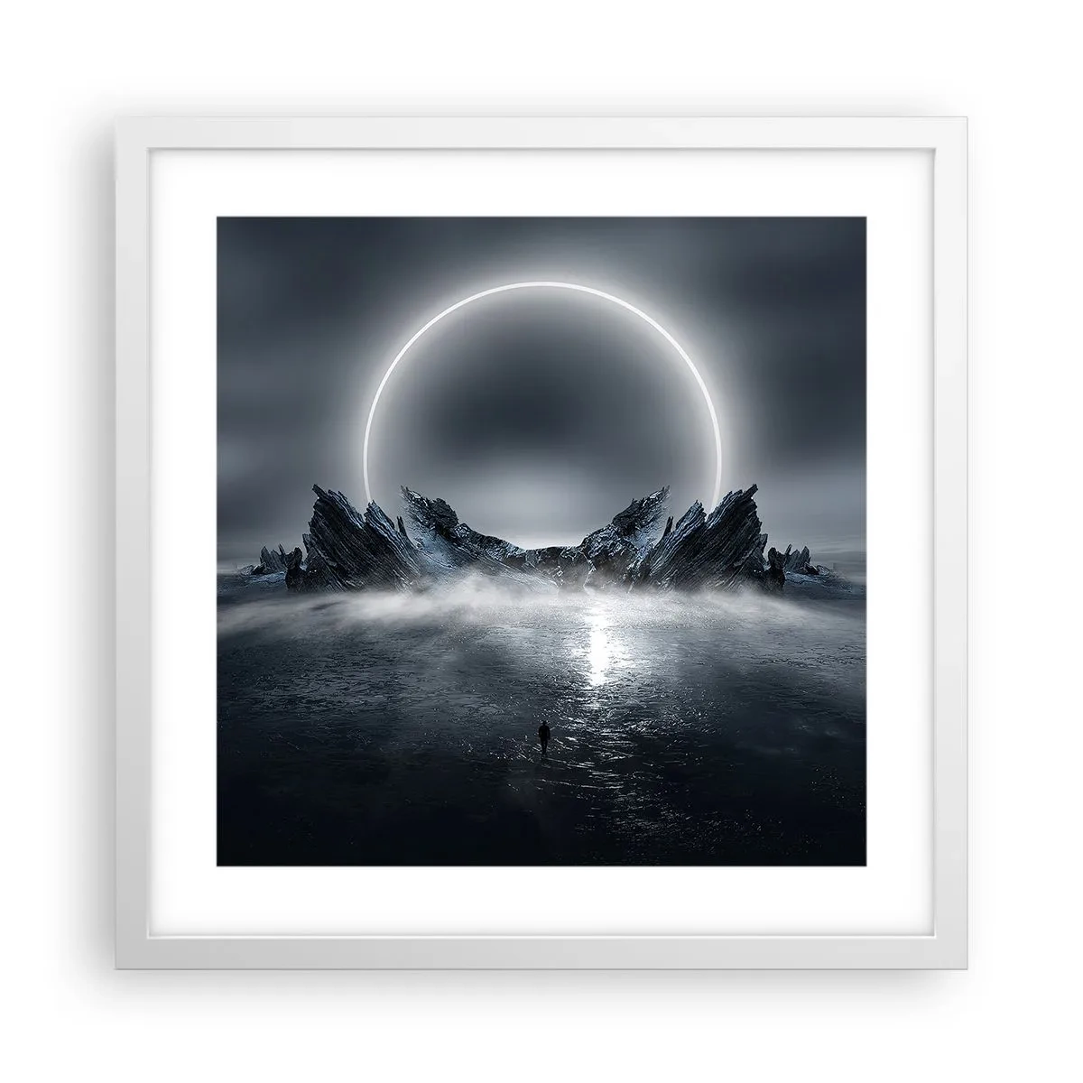 Plakat i hvid ramme - En finale på en historie - 40x40 cm