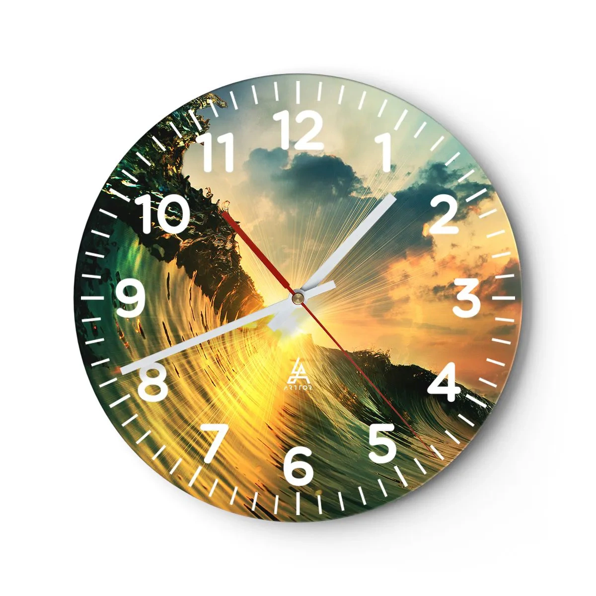 Vægur, Uret - Surfer, hvor er du? - 30x30 cm