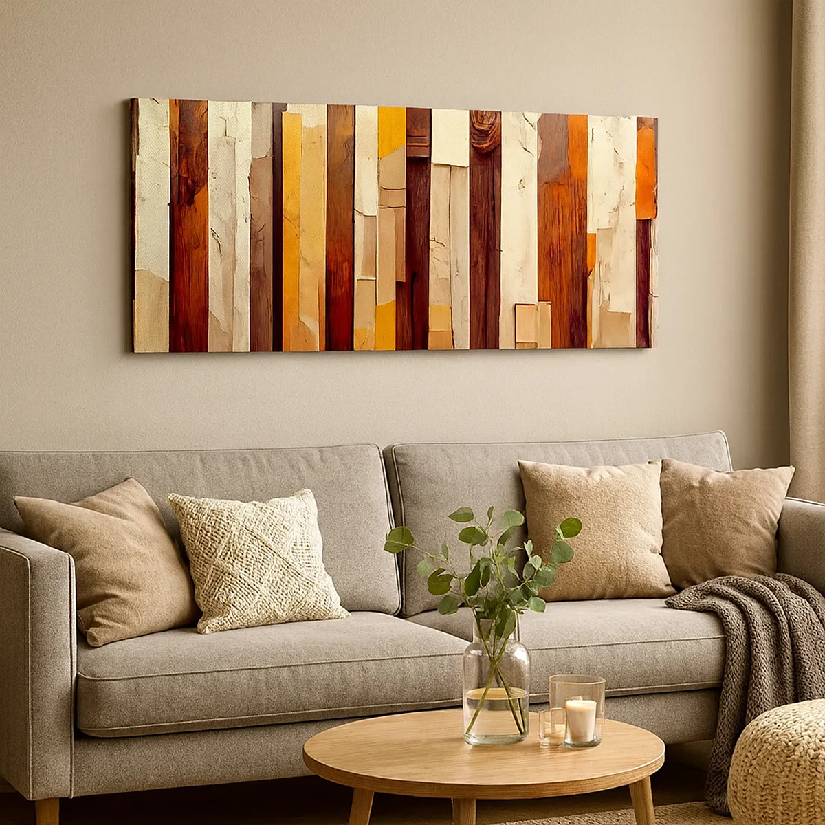 Lærredstryk - Billede på lærred - Hymne af skovens træer - 30x30 cm