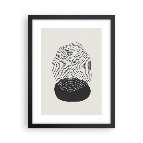 Plakat i sort ramme - Varighed og vibration - 30x40 cm