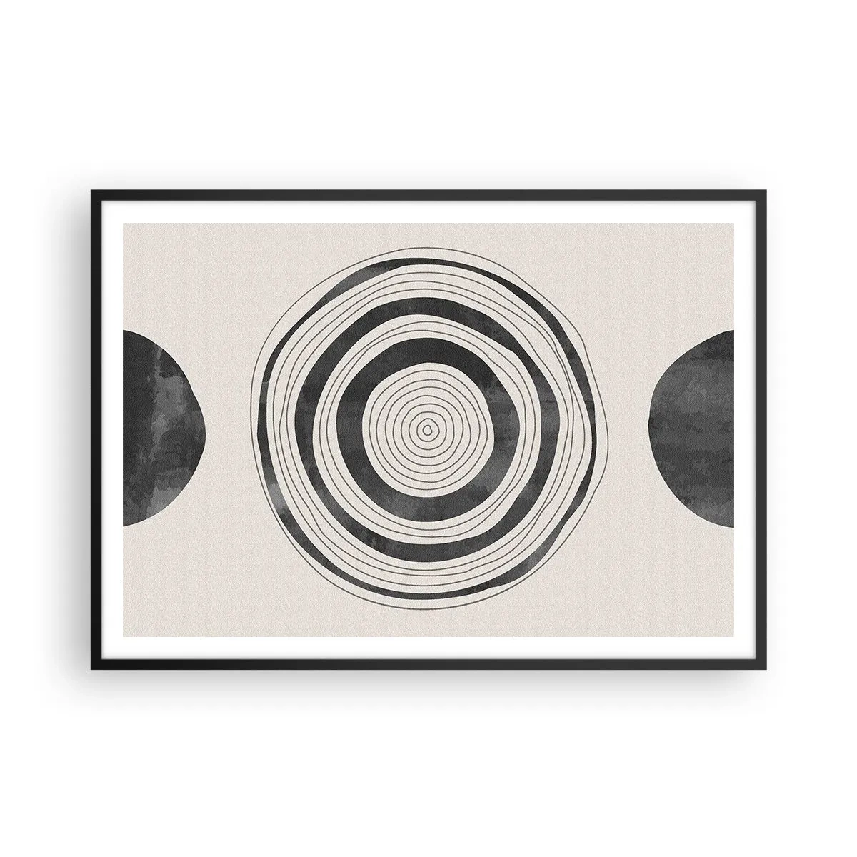 Plakat i sort ramme - Det vigtige er det, der er imellem - 100x70 cm