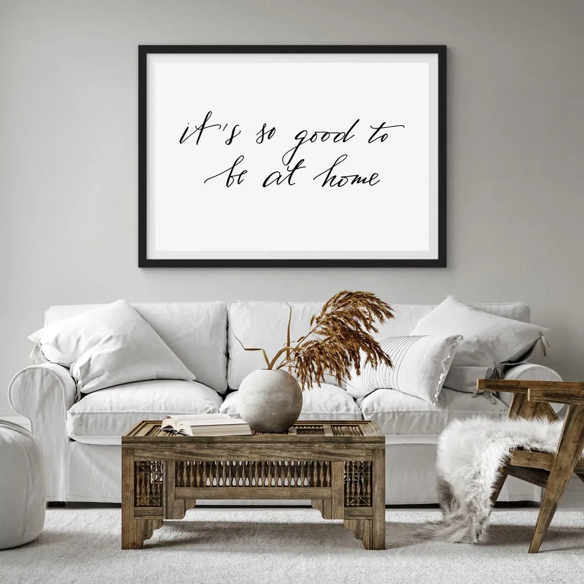 Plakat i sort ramme - Hele sandheden - 50x40 cm