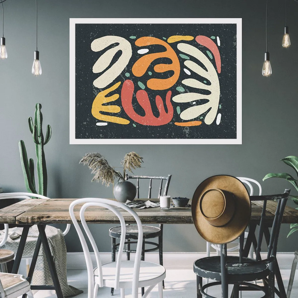 Plakat - Komposition - jeg er ved at fange dig - 70x50 cm