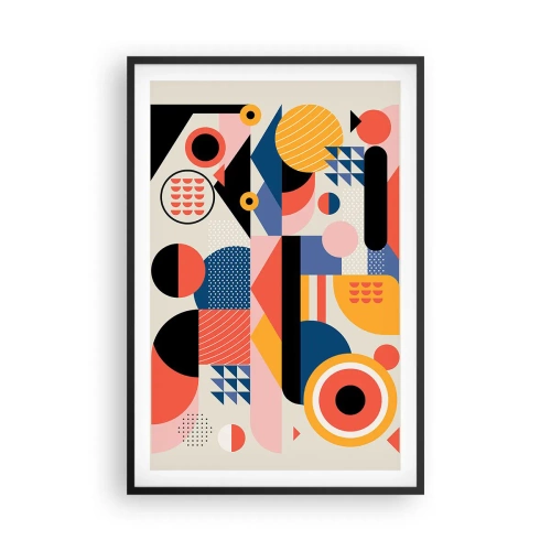 Plakat i sort ramme - Komposition: Leg - 61x91 cm