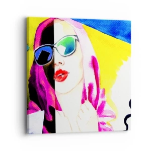 Lærredstryk - Billede på lærred - Jeg er ikke hvid, og jeg er ikke sort - 40x40 cm