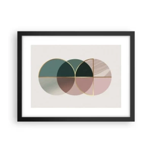 Plakat i sort ramme - Hjul for hjul… - 40x30 cm