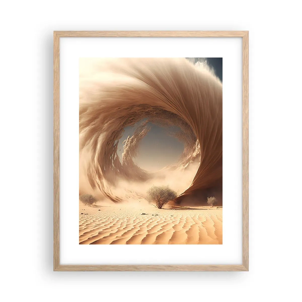 Plakat i ramme af lyst egetræ - Åben portal - 40x50 cm