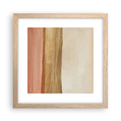 Plakat i ramme af lyst egetræ - Lodret sammensætning - 30x30 cm