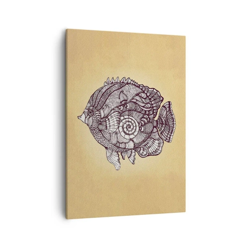 Lærredstryk - Billede på lærred - Fra et hav af ornamenter - 50x70 cm