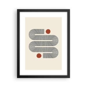 Plakat i sort ramme - Fra start til slut - 30x40 cm