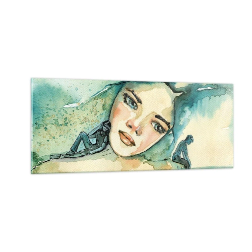 Billede på glas - Am I blue? - 100x40 cm