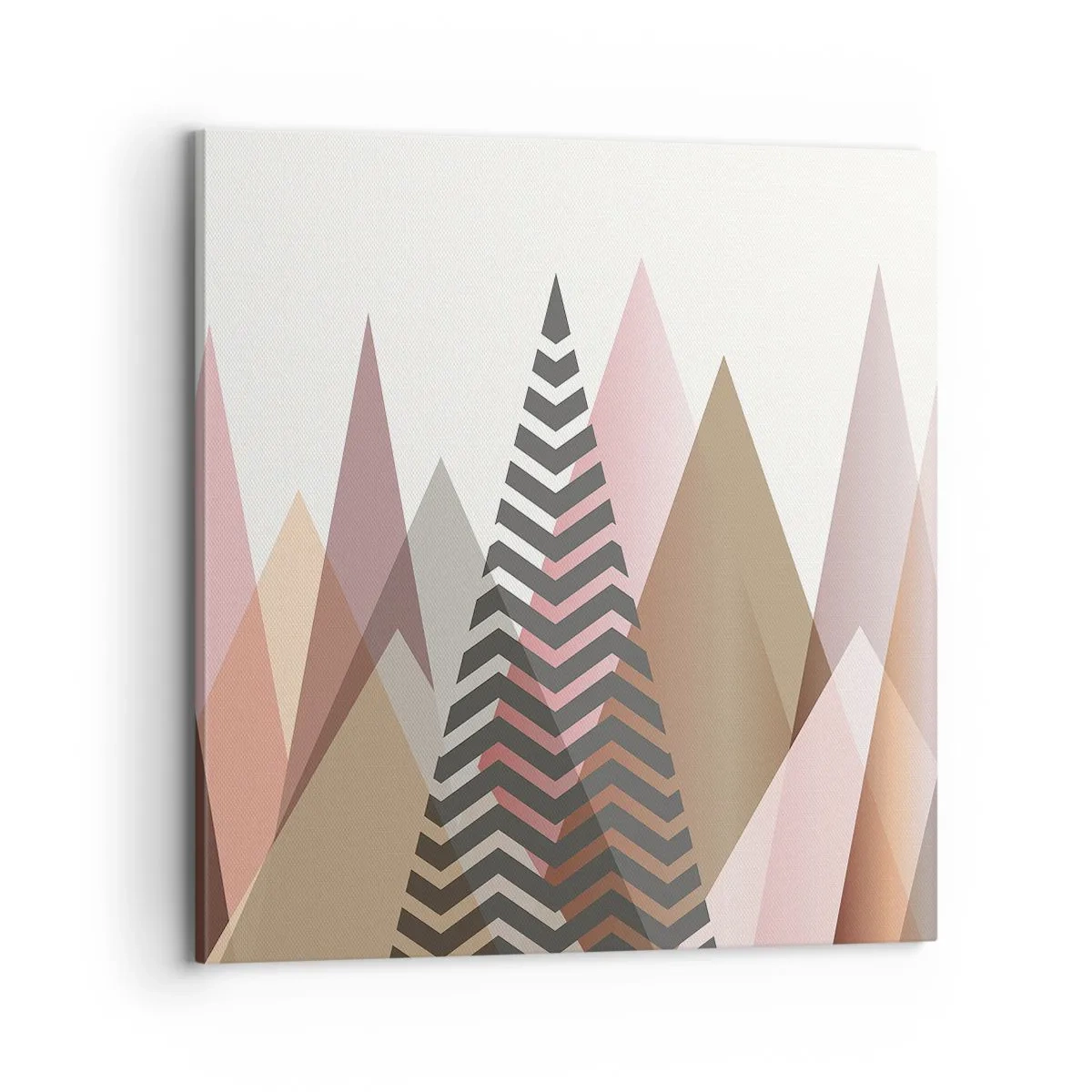 Lærredstryk - Billede på lærred - Pyramide udsigt - 70x70 cm