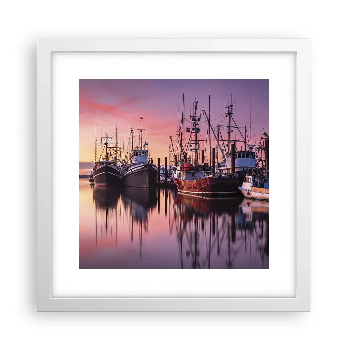 Plakat i hvid ramme - Før den næste dag - 30x30 cm