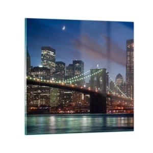 Billede på glas - Lys op om natten - 30x30 cm