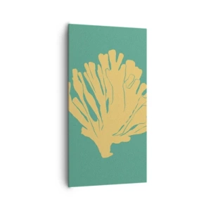 Lærredstryk - Billede på lærred - En busk af undervandsskov - 65x120 cm