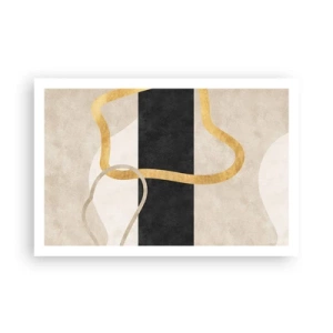 Plakat - Sløjfeformede former - 91x61 cm