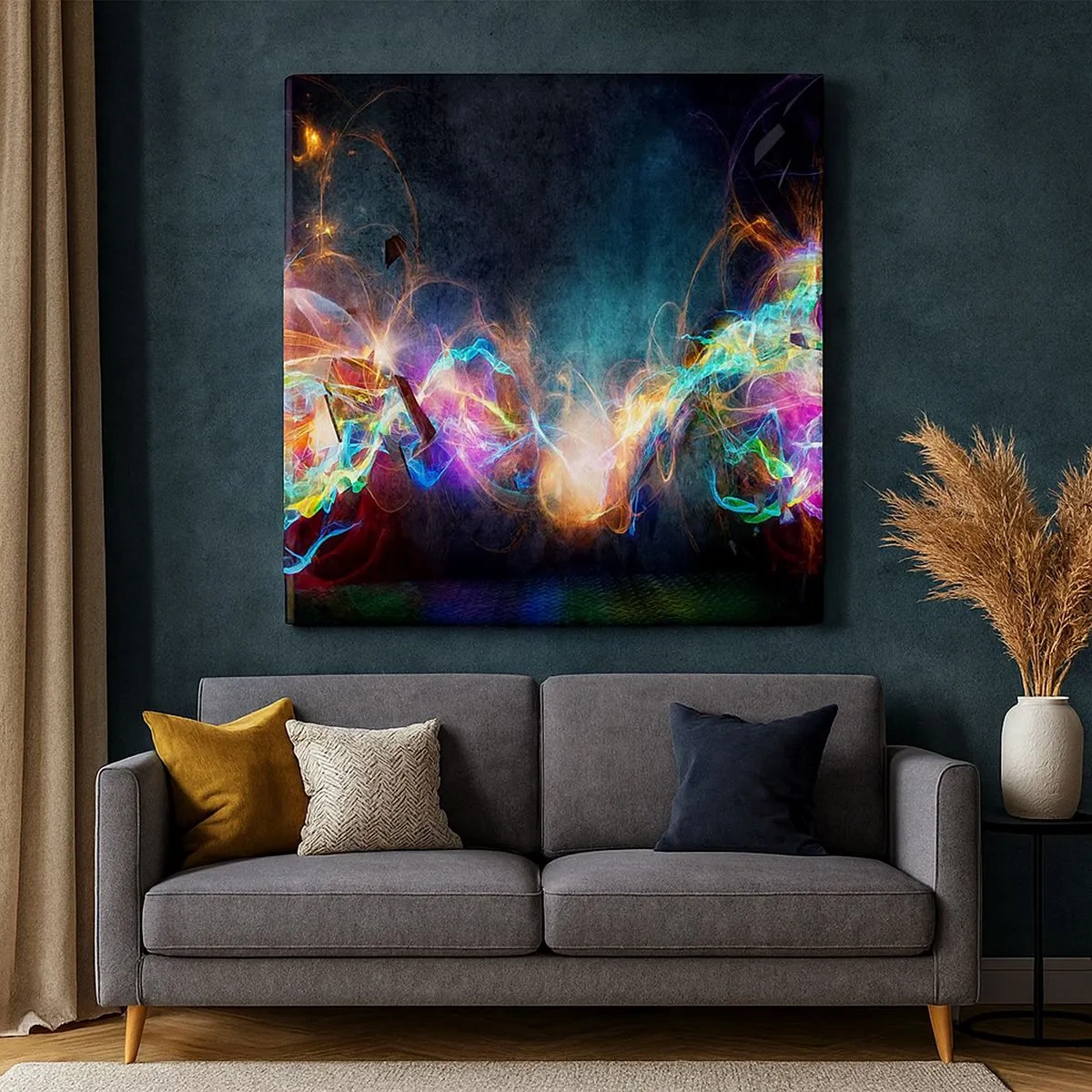 Lærredstryk - Billede på lærred - Glædeligt imod mørket - 30x30 cm