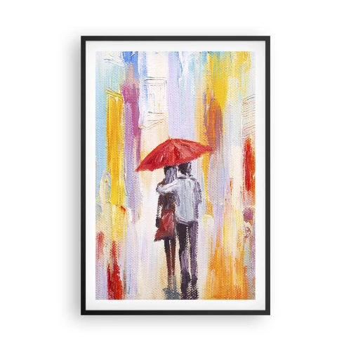 Plakat i sort ramme - Lad det regne mere - 61x91 cm