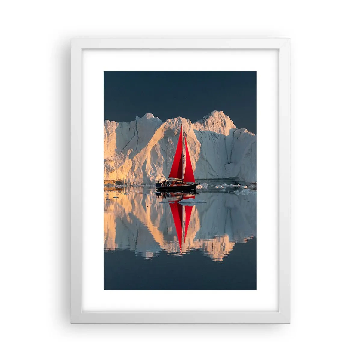 Plakat i hvid ramme - På kanten af verden - 30x40 cm