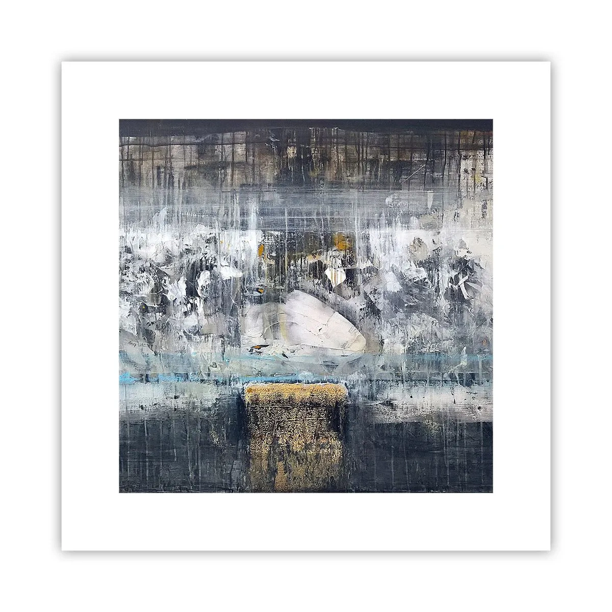 Plakat - Som på is, som på fortovet - 30x30 cm