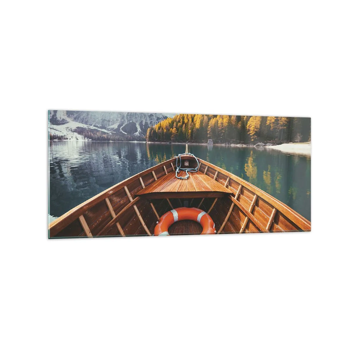 Billede på glas - Bjergtur - 120x50 cm