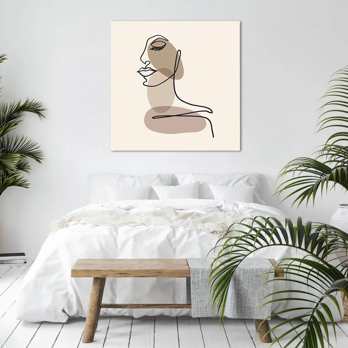 Lærredstryk - Billede på lærred - En vis linje af skønhed - 30x30 cm