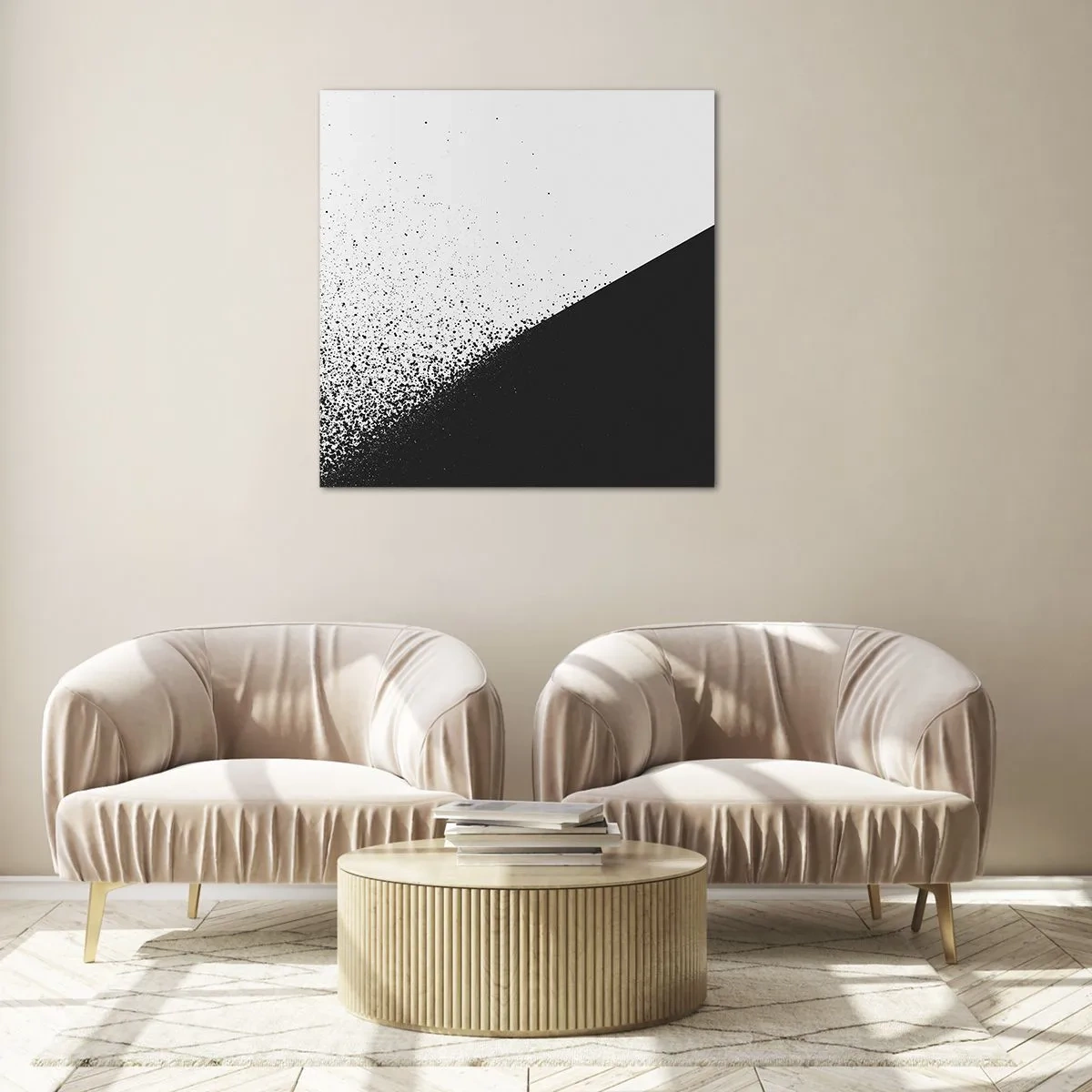 Billede på glas - Hurtigere og hurtigere, mere og mere - 70x70 cm