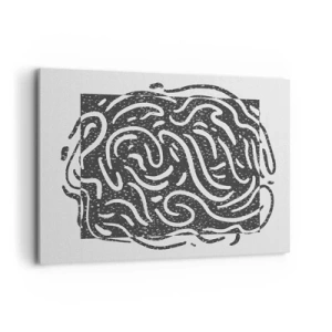 Lærredstryk - Billede på lærred - Abstraktion: en dans af glæde - 100x70 cm