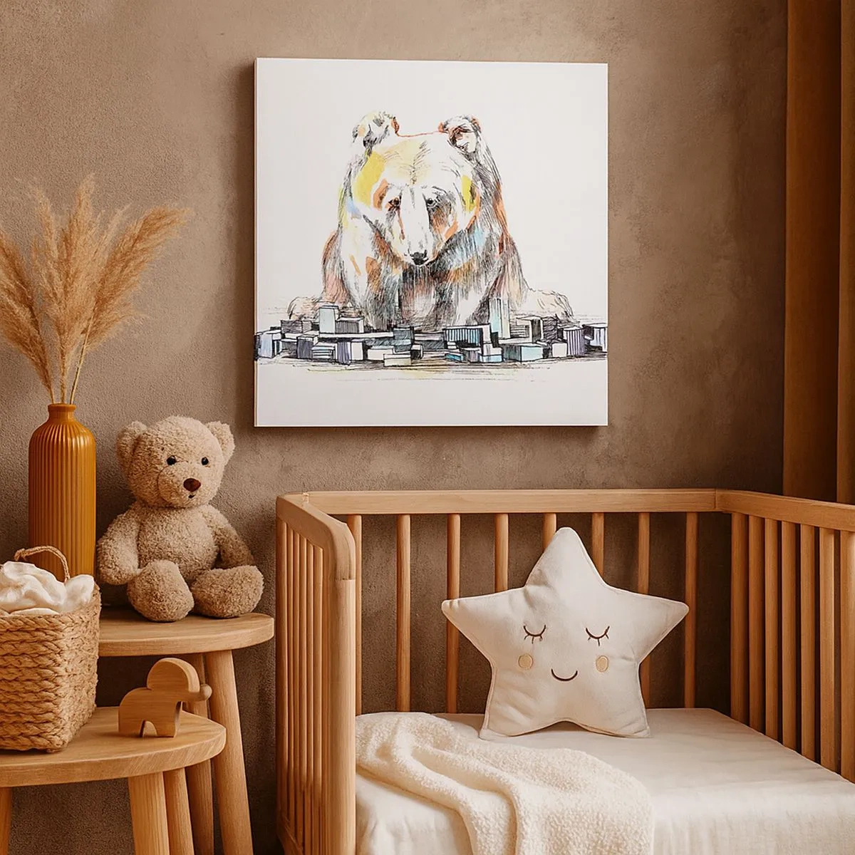 Lærredstryk - Billede på lærred - Hvordan kan man leve på den måde? - 30x30 cm