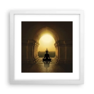 Plakat i hvid ramme - Fuldkommen harmoni - 30x30 cm