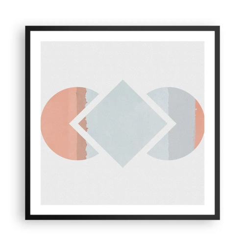 Plakat i sort ramme - Situationen er klar - 60x60 cm