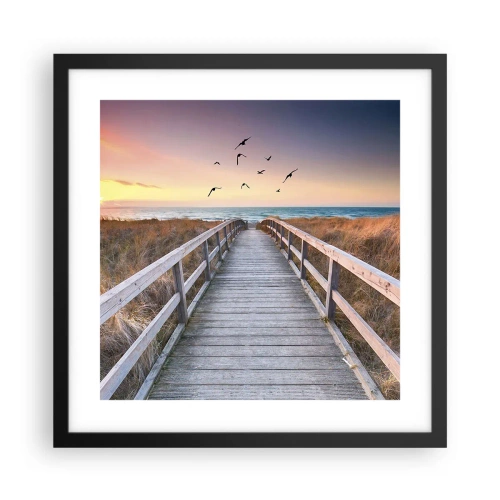 Plakat i sort ramme - Rummet med højder - 40x40 cm