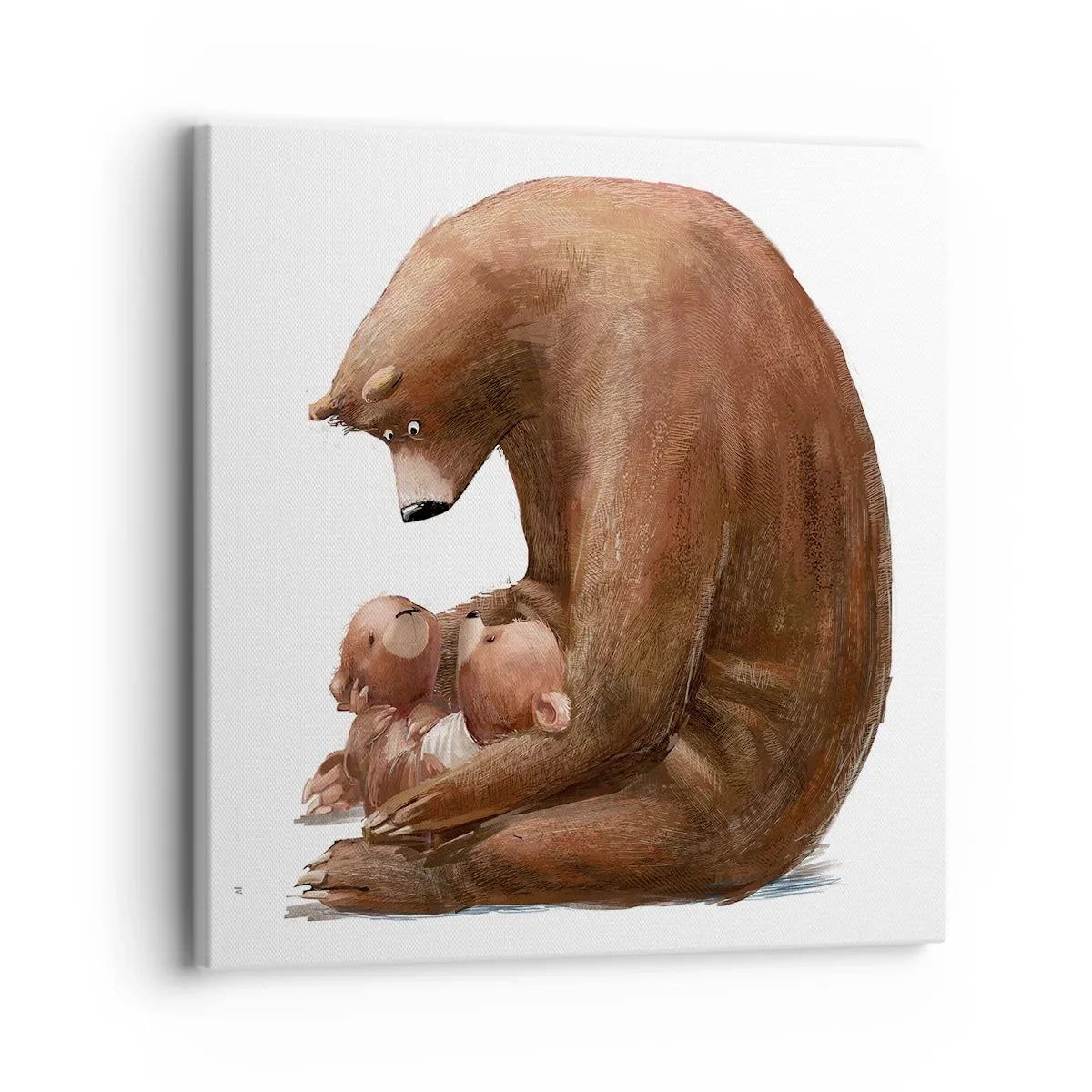Lærredstryk - Billede på lærred - Drøm sødt, børn - 30x30 cm