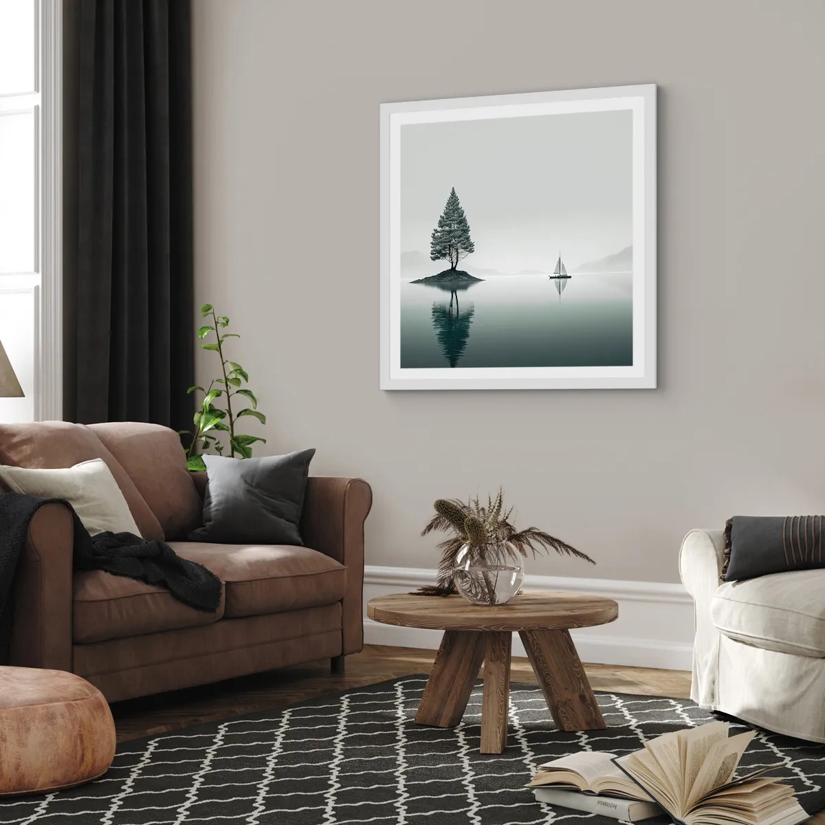 Plakat i hvid ramme - En drøm - 60x60 cm