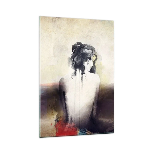 Billede på glas - Glatte linjer, ovale former - 80x120 cm