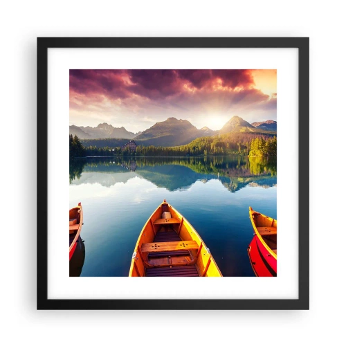 Plakat i sort ramme - Intet imod naturen - 40x40 cm