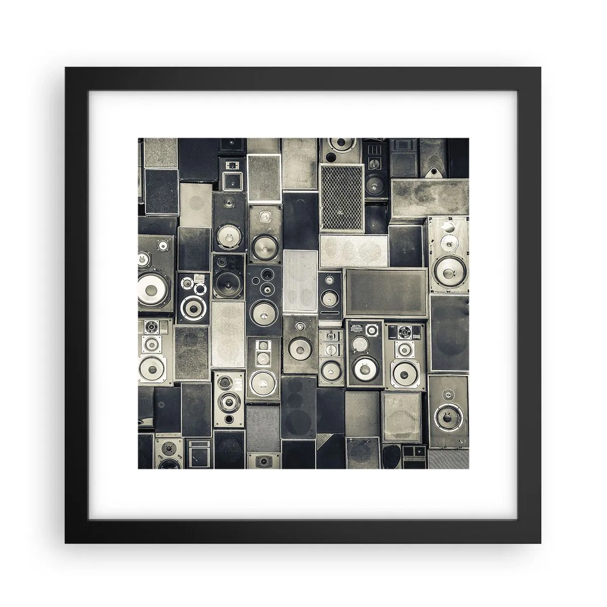 Plakat i sort ramme - Og alt er i orden - 30x30 cm