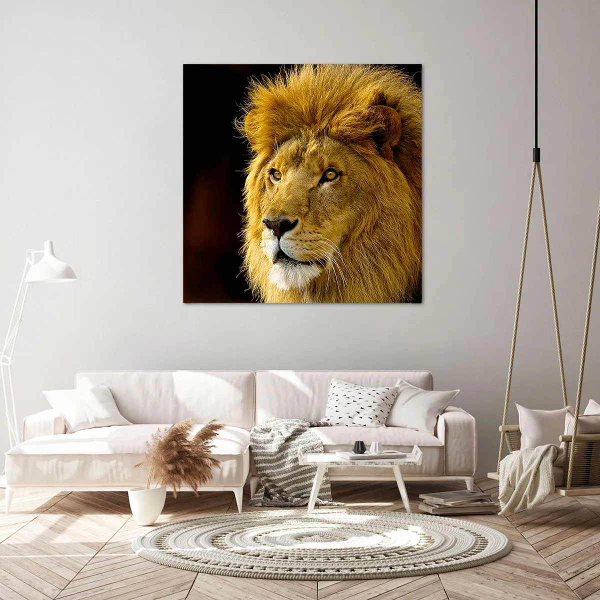 Lærredstryk - Billede på lærred - Portræt af en konge - 70x70 cm