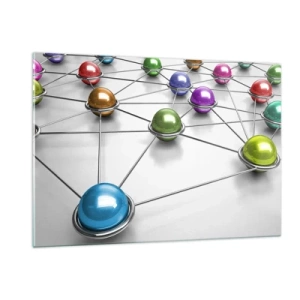 Billede på glas - Kosmisk net - 120x80 cm