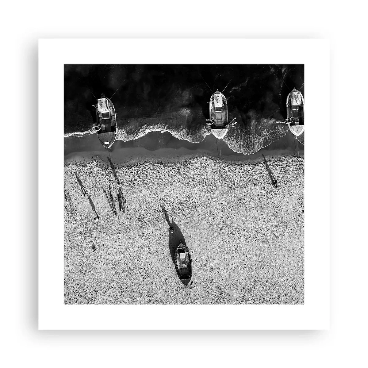 Plakat - Stadig på kysten... - 40x40 cm