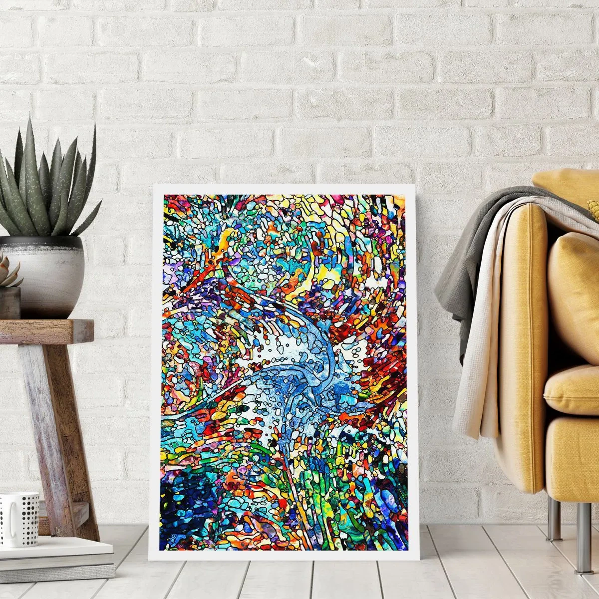 Plakat - Dråbe af farvet glas - 50x70 cm